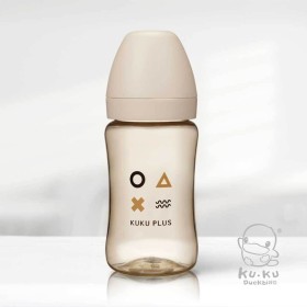 BÌNH SỮA KUKU PLUS NHỰA PPSU CAO CẤP CỔ RỘNG, NÚM TI SILICONE SIÊU MỀM CHỐNG ĐẦY HƠI CHO BÉ KU5888 -  240ML