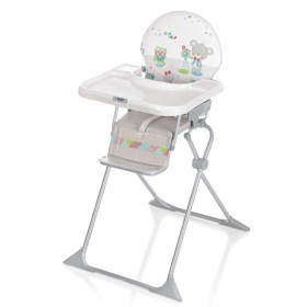 GHẾ ĂN CAO BREVI - JUNIOR, MÀU KEM NÂU PHỐI HÌNH XANH