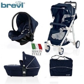 BỘ XE ĐẨY BREVI - CRYSTAL, MÀU XANH ĐẬM