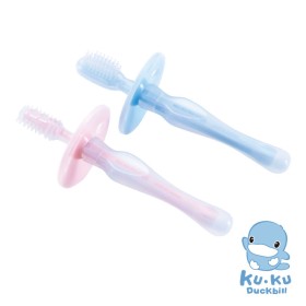 BỘ 2 BÀN CHẢI RĂNG EM BÉ BẰNG SILICONE KUKU KU1083