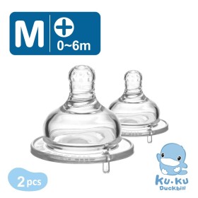 TY THAY SIÊU MỀM  BÌNH SỮA CỔ RỘNG SIZE M KUKU KU5276A (VỈ 2 CÁI)