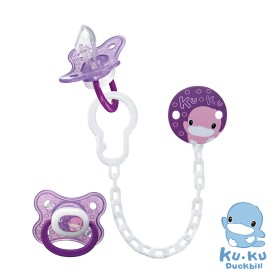 TY NGẬM MÀU SẮC KÈM DÂY GIỮ TY CHO BÉ KUKU KU5601 -  6 MONTHS  UP