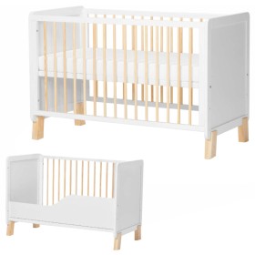 Giường cũi/Nôi đa năng 2in1 Kinderkraft NICO - Màu trắng (Có phụ kiện nệm)